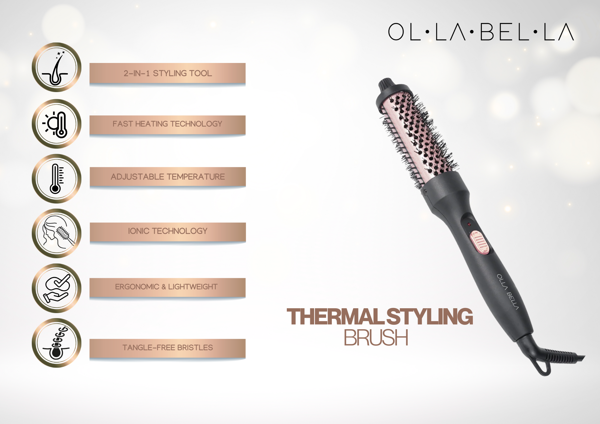 Thermal Styling Brush – Heat & Shape for Effortless Styles