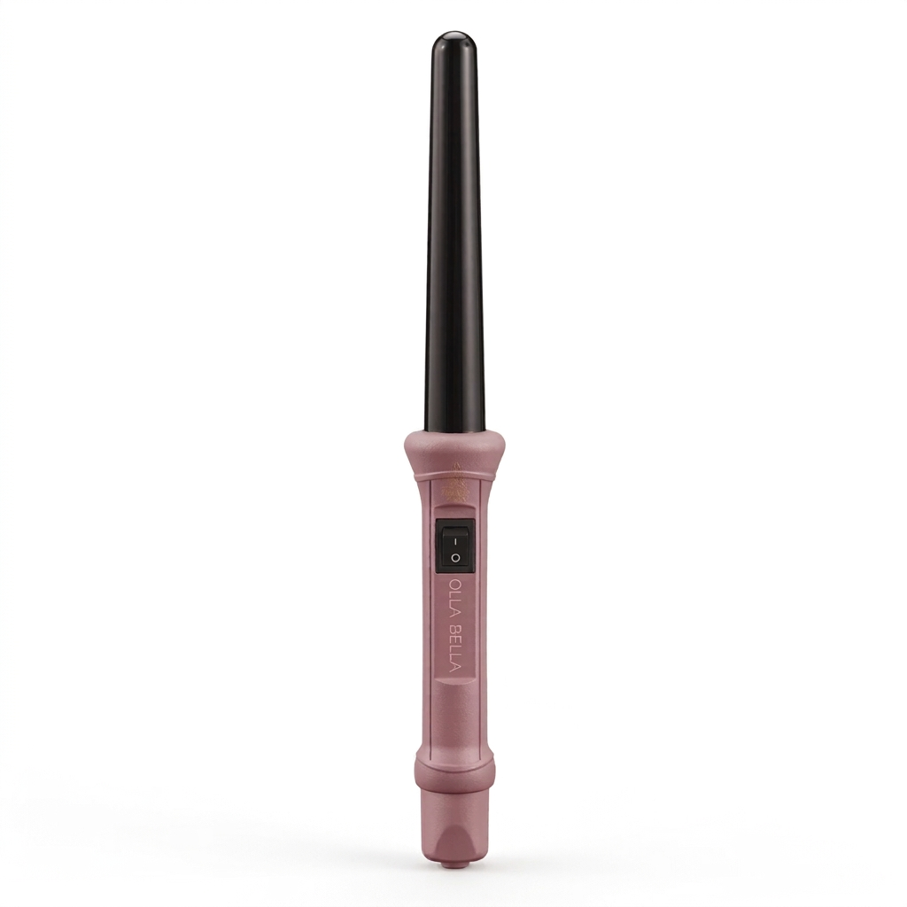 Olla Bella 1" Ceramic Curling Wand in Ballet Pink