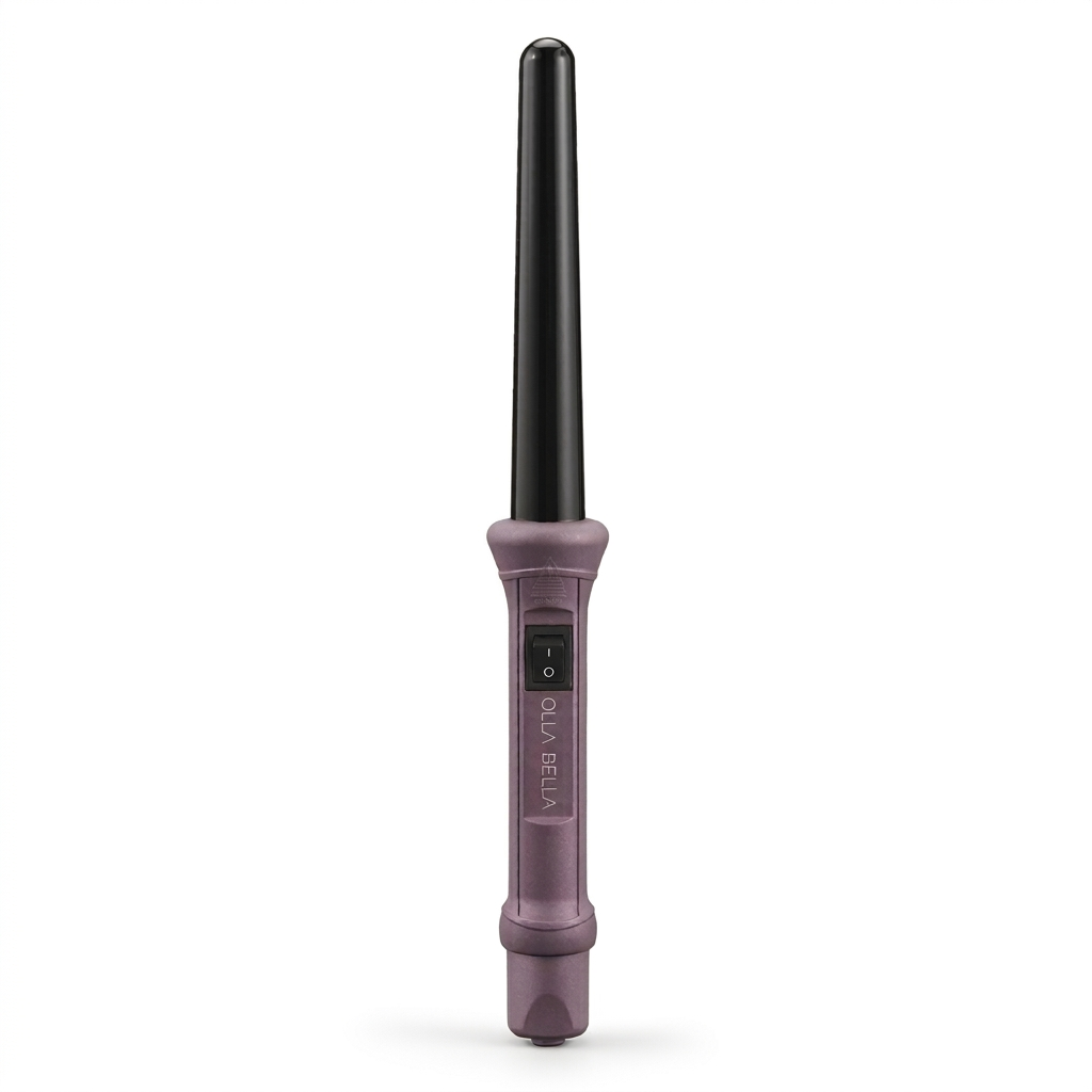 Olla Bella 1" Ceramic Curling Wand in Plum Metallic