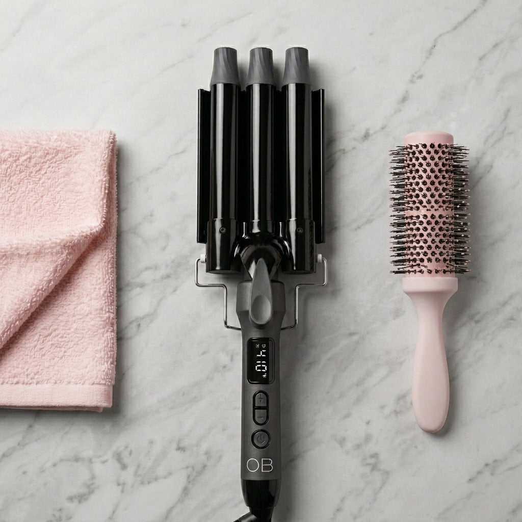 Olla Bella Beach Wave Curling Iron (3 Barrel Waver) Studio Photo 3