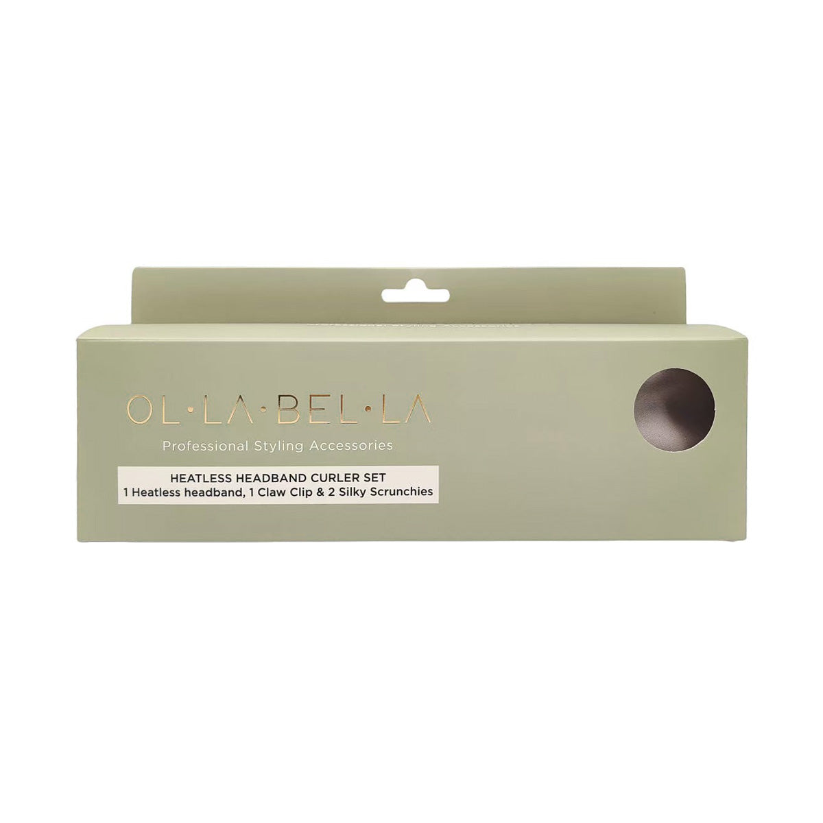 Olla Bella Heatless Curling Headband + Satin Bag Packaging